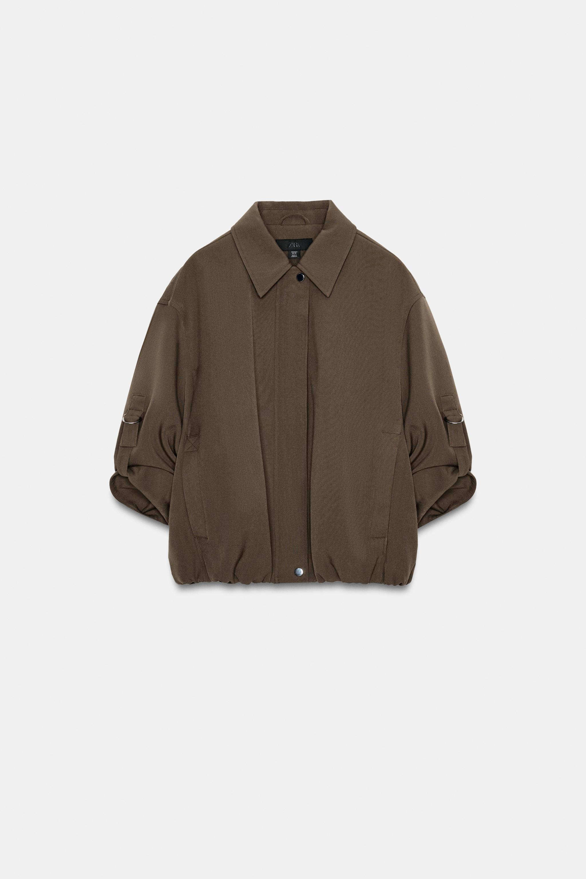 VESTE BOMBER À MANCHES RETROUSSÉES